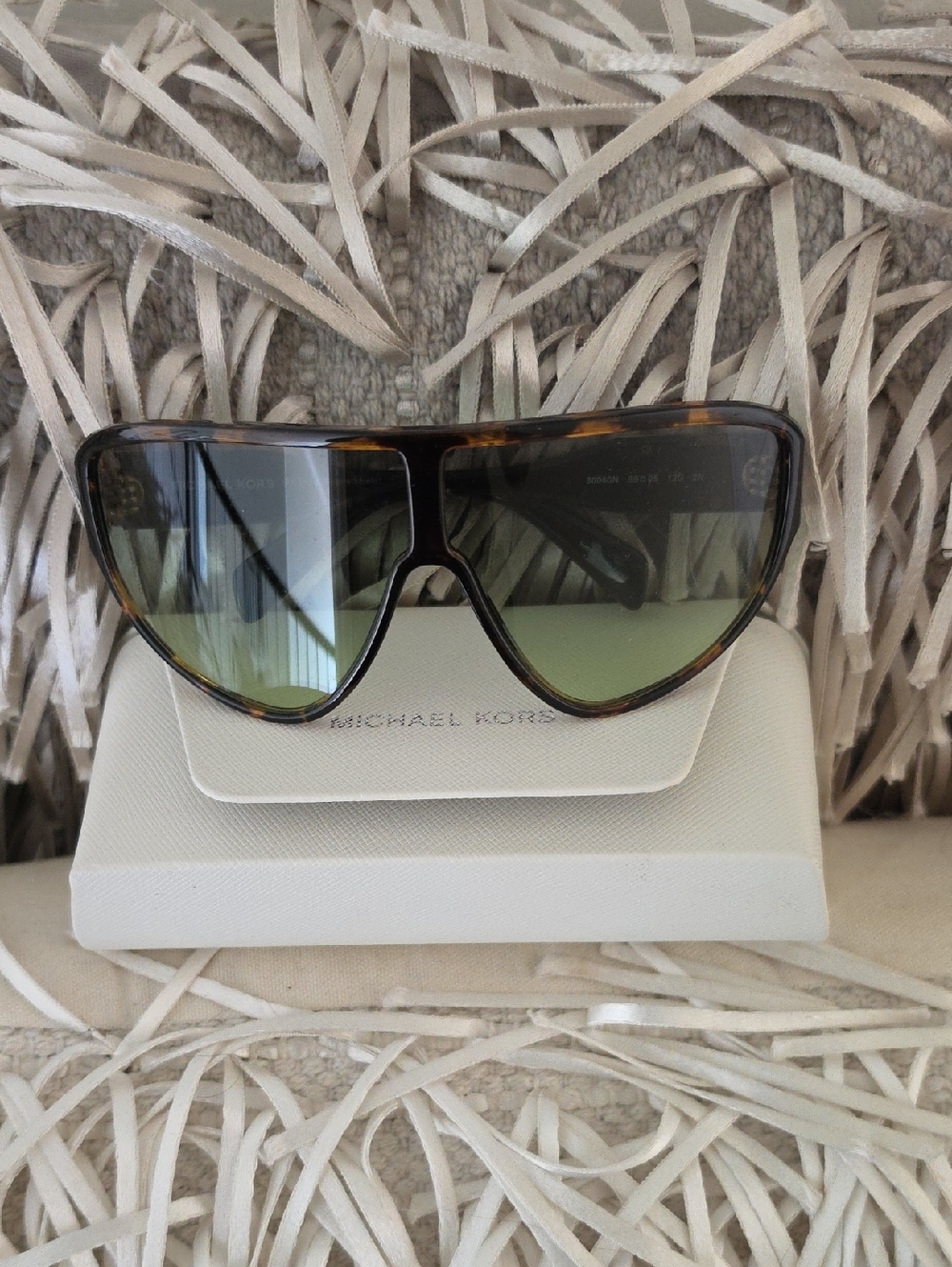 Michael Kors Tortoiseshell Frame Sunglasses with Green Gradient Lenses